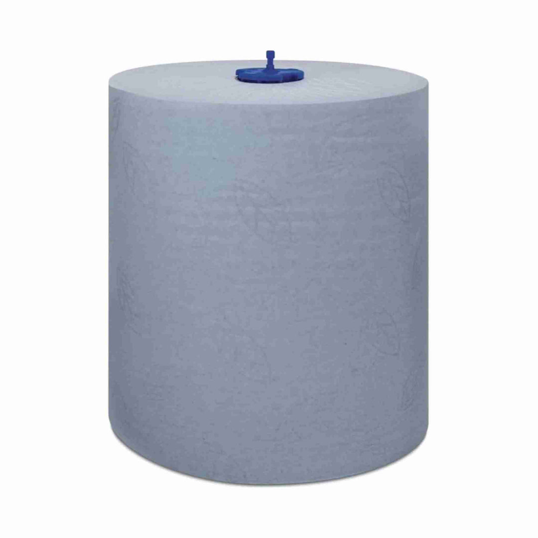 Håndklæderulle Tork H1 Matic Advanced, 150 m, blå. Blød og stærk 2-lags rulle. Fødevaregodkendt og passer til Tork H1 dispenser.