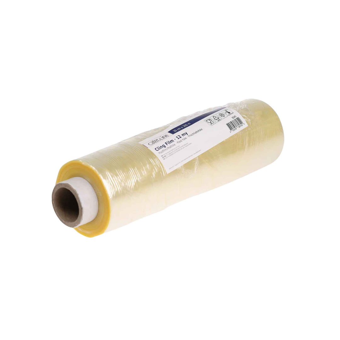 Husholdningsfilm 30 cm x 300 m, 1 rulle, alsidig og robust film til fødevareindpakning og daglige køkkenopgaver.