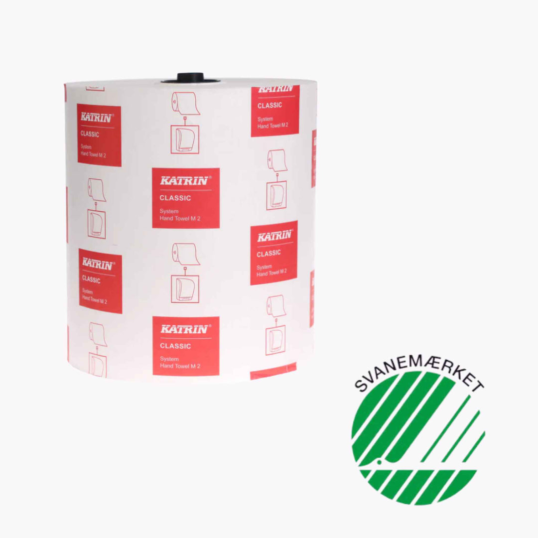 Katrin M2 rulle – 2-lags design for effektiv håndtørring, økonomisk forbrug og kompatibel med M2 dispenseren.