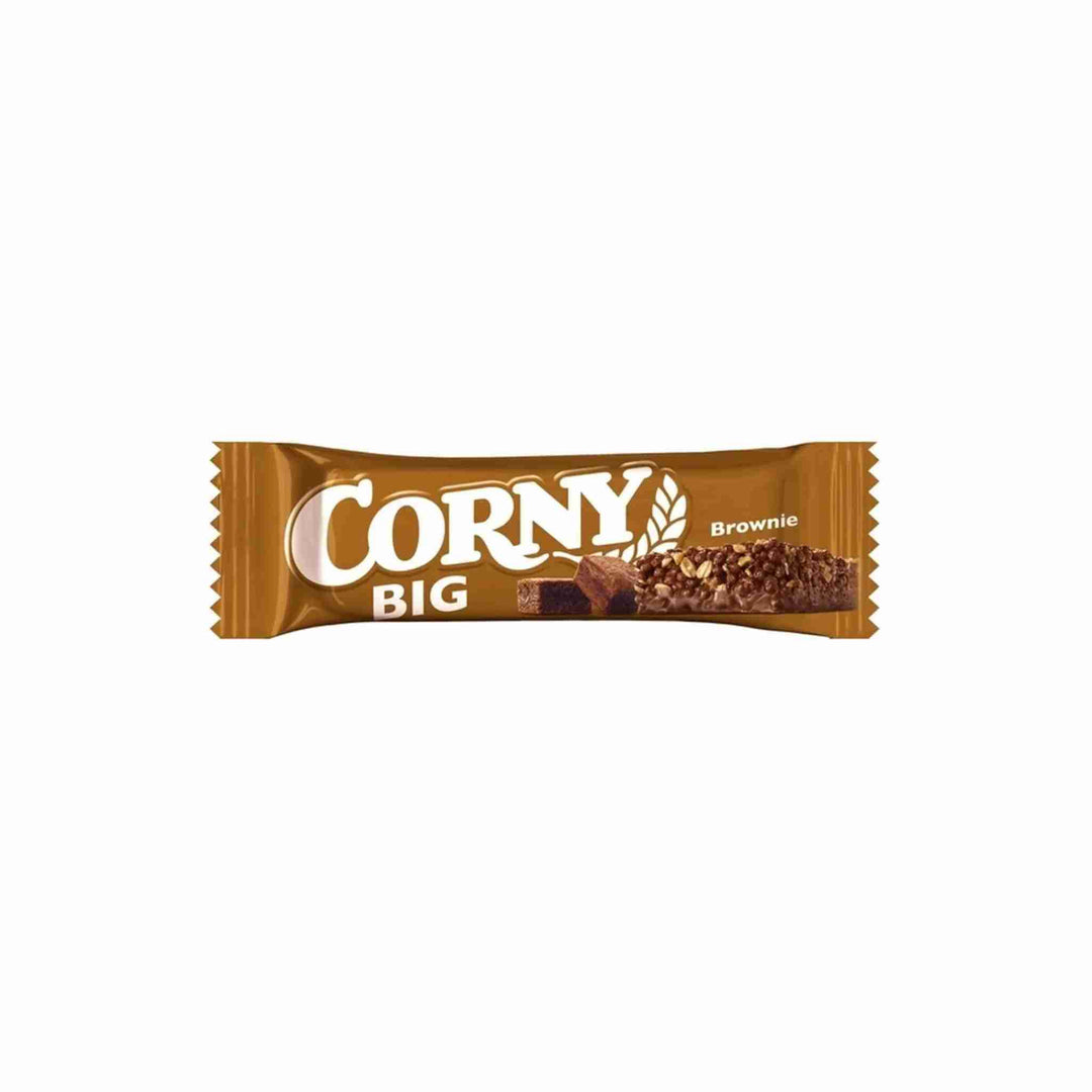 Müslibar Corny Big Brownie, 50 g x 24 stk. Blød og velsmagende snack med brownie-smag. Perfekt til madpakken, skoleboden eller som hurtig energi på farten. Ideel til både børn og voksne.