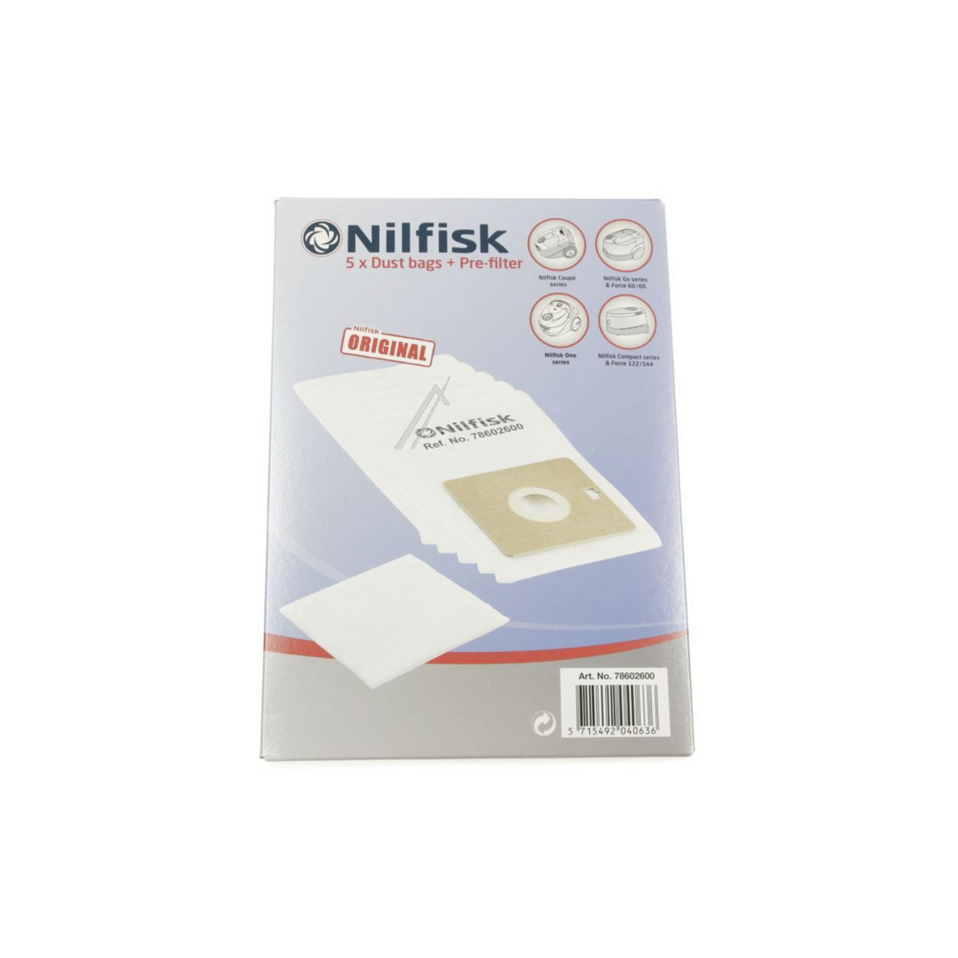 Støvsugerposer Nilfisk 78602600, 5 stk.