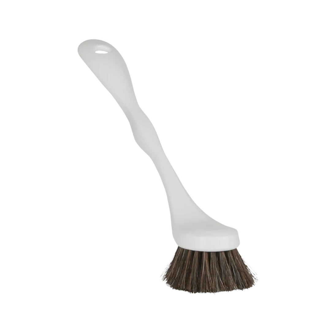 Opvaskebørste i blød naturfiber med ergonomisk skaft, 24 cm til effektiv og bæredygtig rengøring.