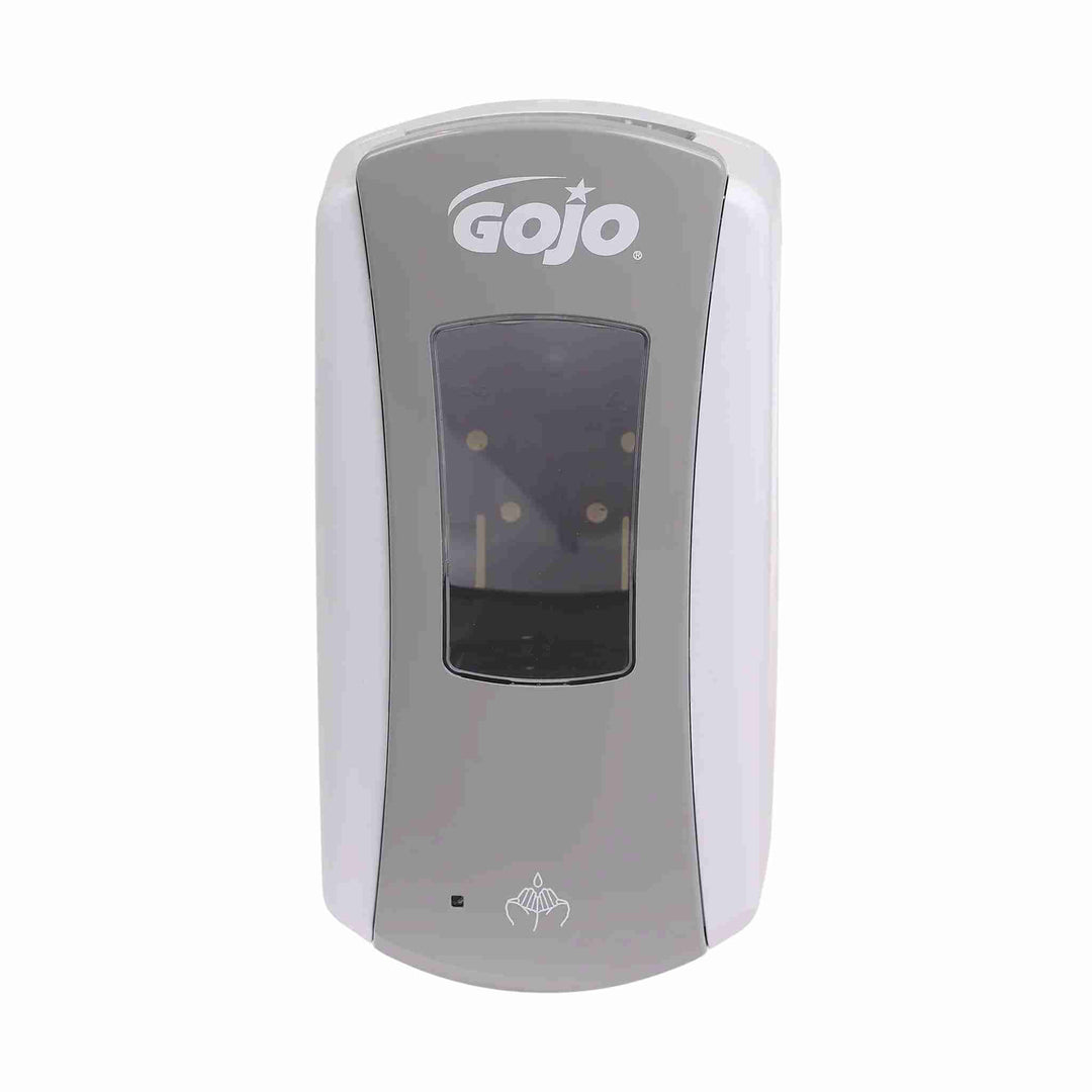 Sæbedispenser Gojo LTX-12 Hvid/krom, 1 stk. Berøringsfri, driftssikker dispenser med lås og batterier, velegnet til 1200 ml refiller.