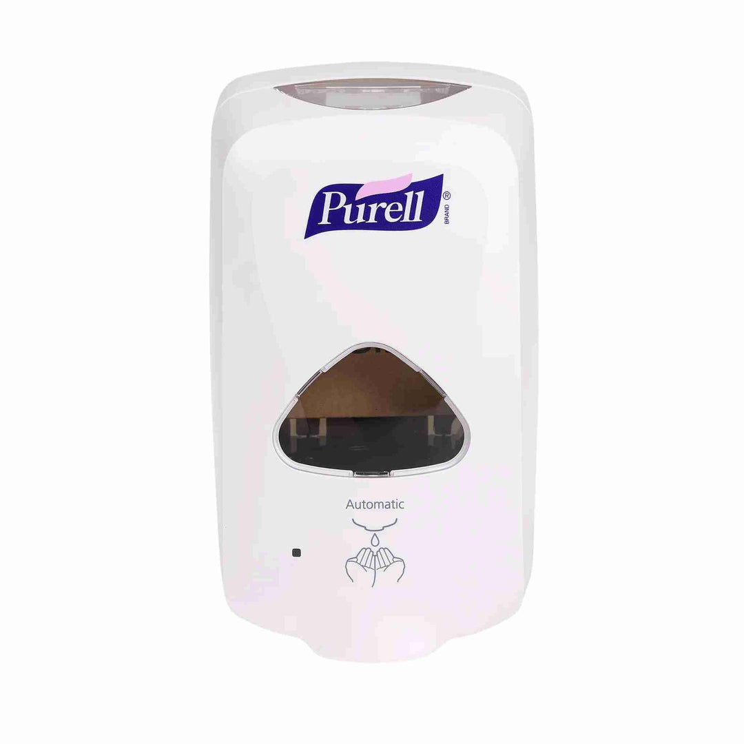 Spritdispenser Purell TFX-12 Hvid, 1200 ml, 1 stk. Berøringsfri dispenser med automatisk dosering, lavt energiforbrug og LED-indikator for batteriniveau.