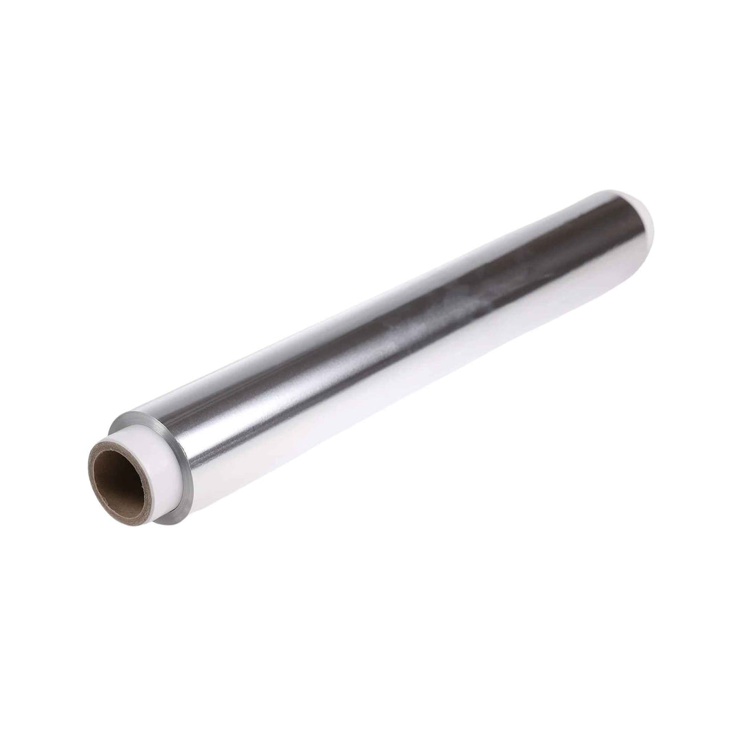 Staniol 45 cm x 150 m alufolie, 12 my, luft-, lys- og fedttæt til opbevaring, dybfrysning, stegning og grill.