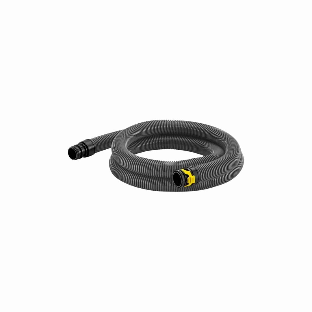 Støvsugerslange til Kärcher T15, 2,5 meter lang og Ø35 mm i diameter, med nyeste clip for sikker fastgørelse, sikrer optimal rækkevidde og fleksibilitet under rengøring.