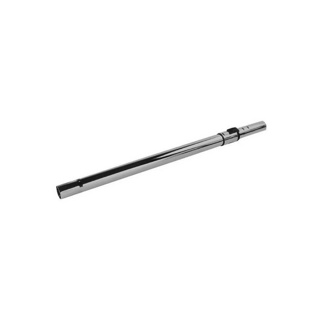 Justerbart teleskoprør i robust stål til Nilfisk støvsugere. Ø32 mm diameter, forlænges op til 135 cm for optimal rækkevidde og ergonomi under rengøring.