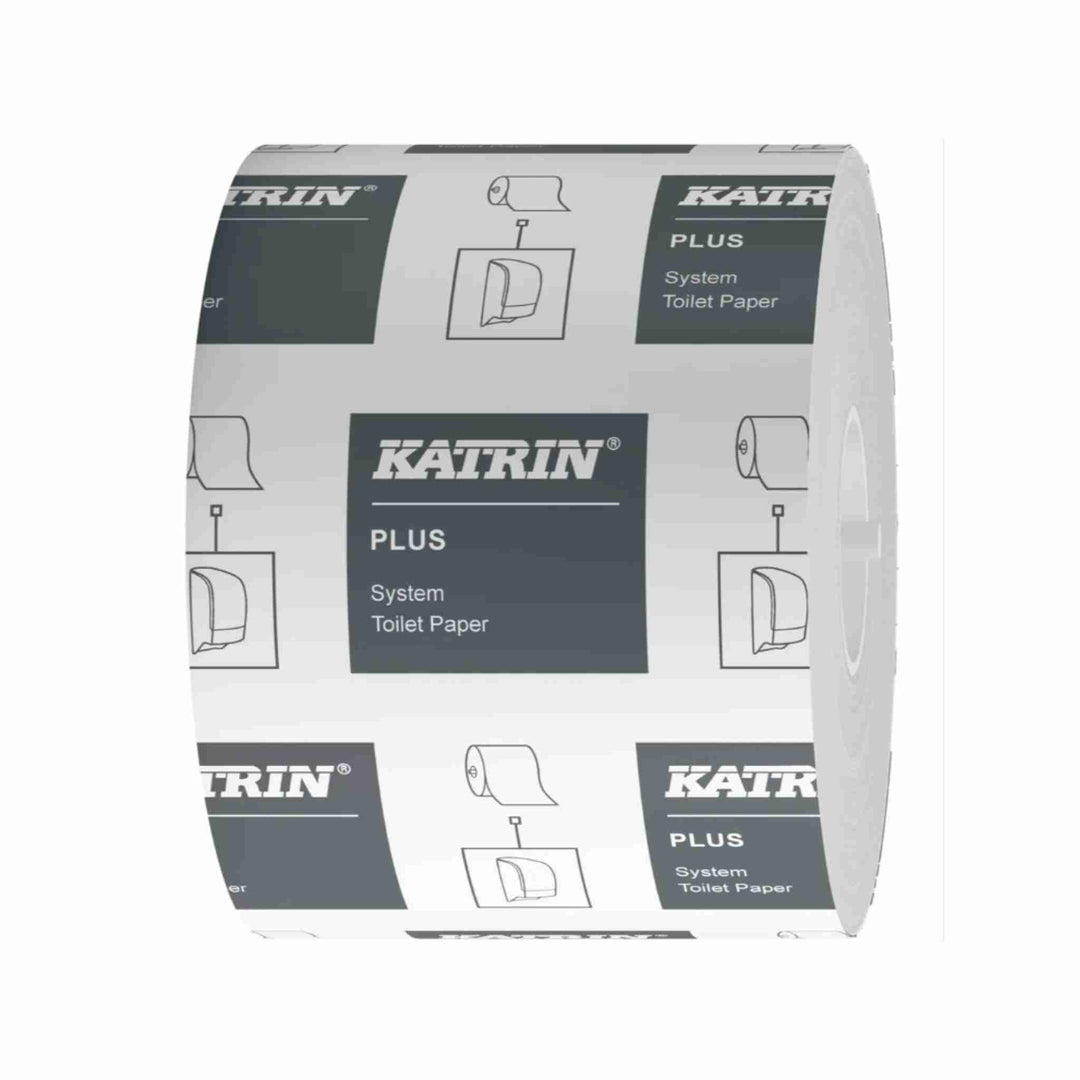 Toiletpapir Katrin Plus, 2-lags, 85 m. Blødt, absorberende og Svanemærket. Langvarig brug og færre skift.