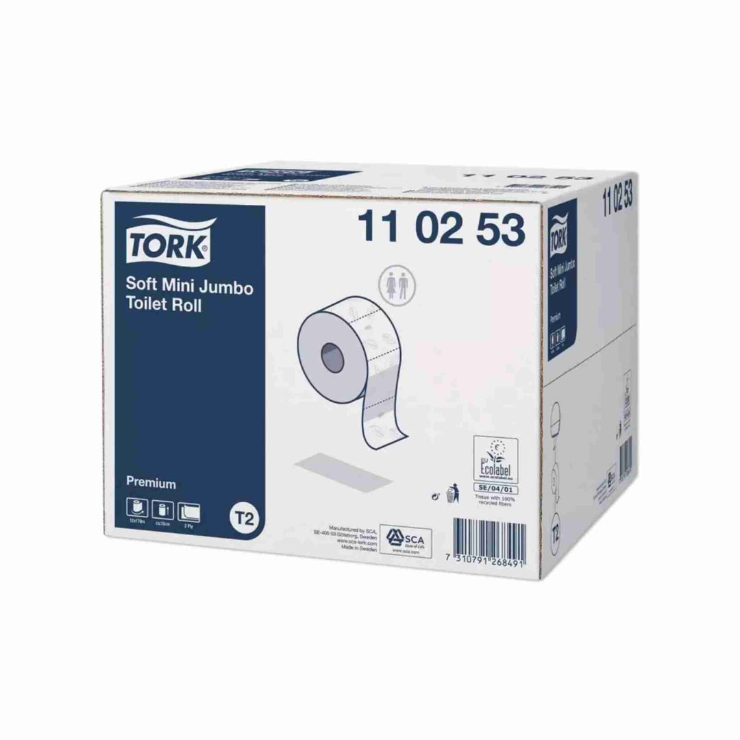 Toiletpapir Tork T2 Premium Soft, 2-lags, 170 m. Blødt, præget og FSC®-certificeret. EU Ecolabel mærket og ideelt til høj brugerfrekvens.