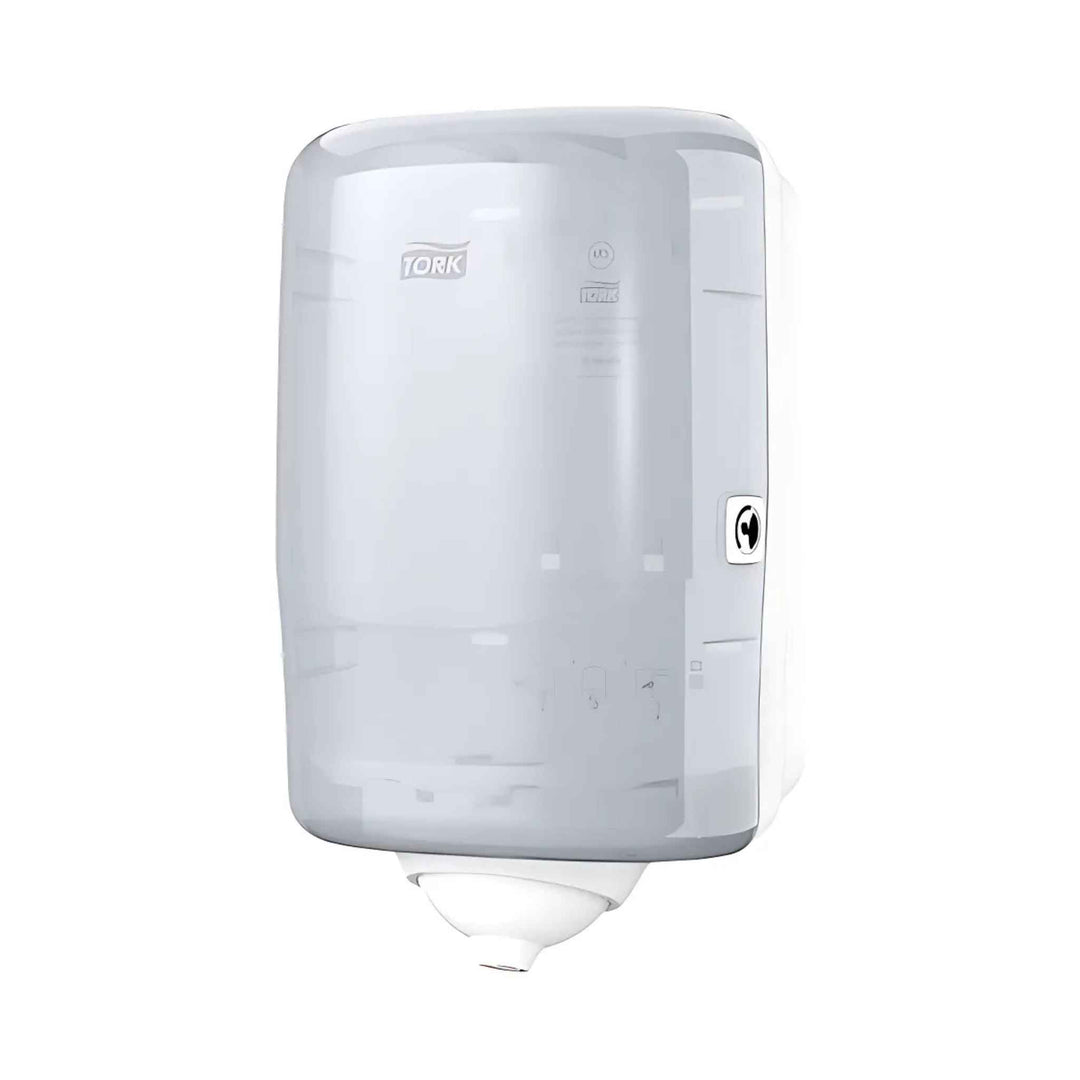 Tork 473177 M3 Reflex centerfeed‑dispenser i grå med ét‑ark‑ad‑gangen funktion, run‑out indikator og pladsbesparende design.