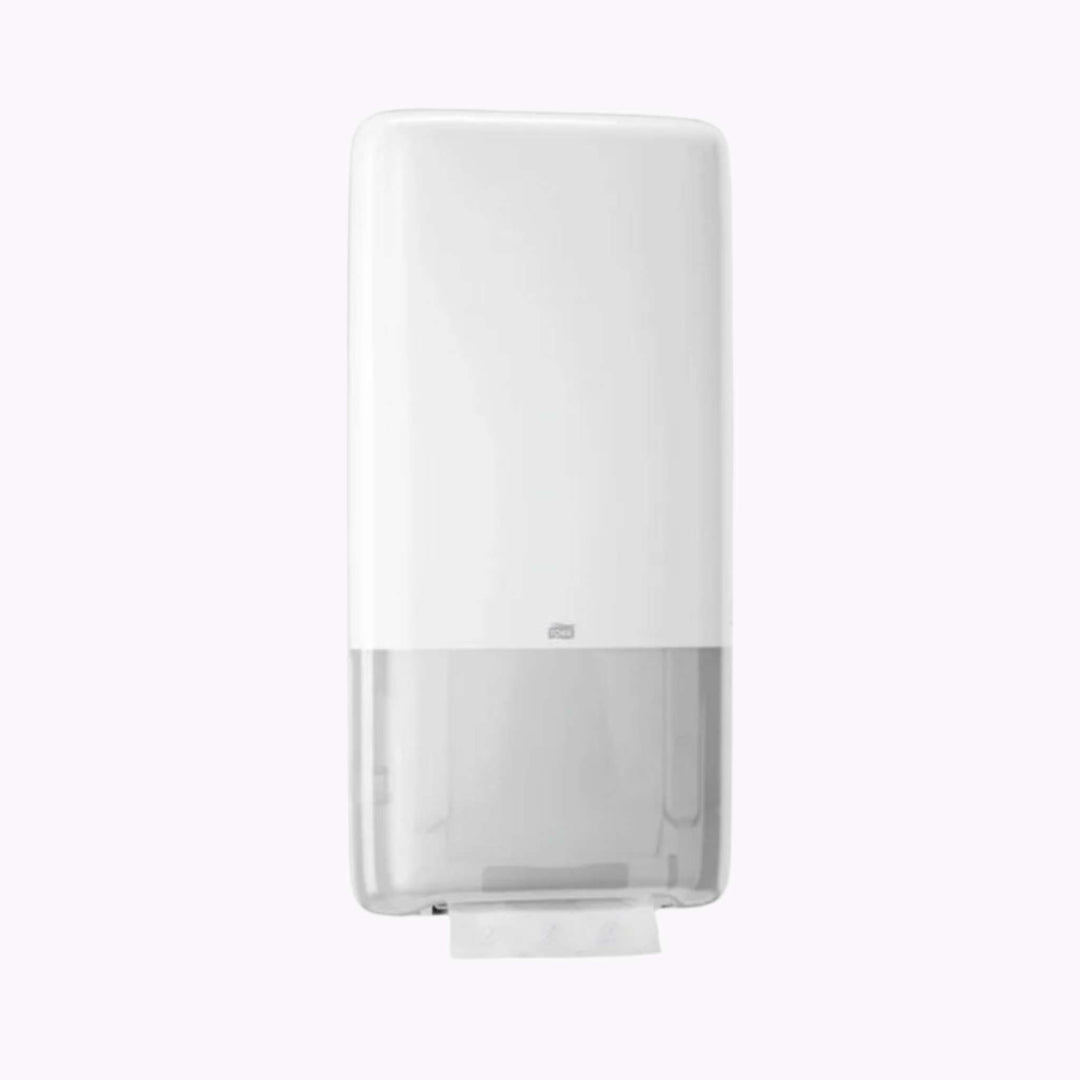 Tork 552500 dispenser – kontinuerlig levering med H5 PeakServe-systemet, ideel til miljøer med høj trafik og stor kapacitet.
