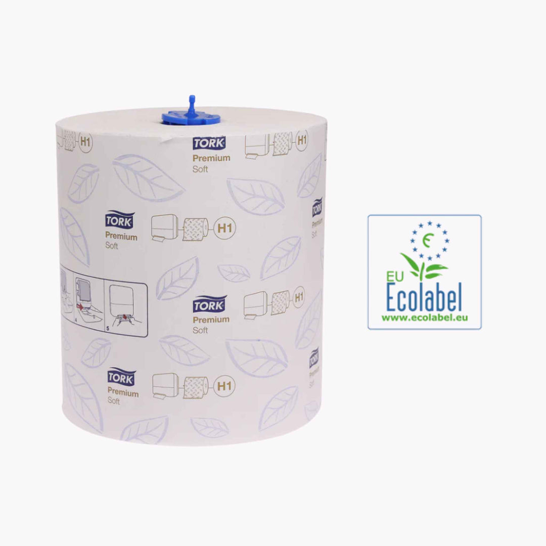 Tork Premium H1 håndklædeark er bløde og har høj sugeevne, ideelle til hygiejnisk og effektiv håndaftørring.