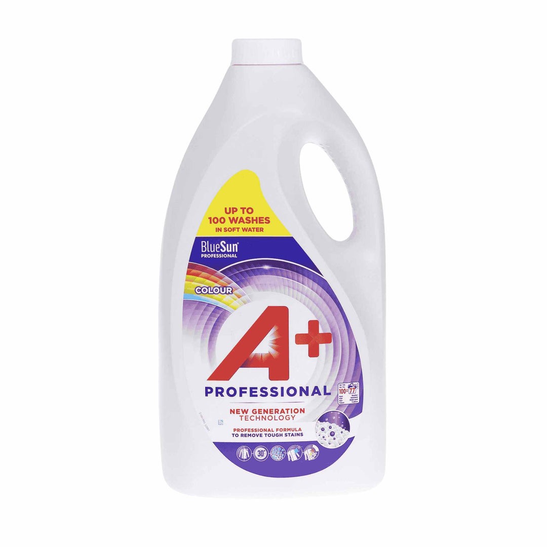 Ariel A+ Professional Colour vaskemiddel 4,62 liter. Effektiv mod pletter selv ved lave temperaturer. Svanemærket og Astma & Allergi-mærket.
