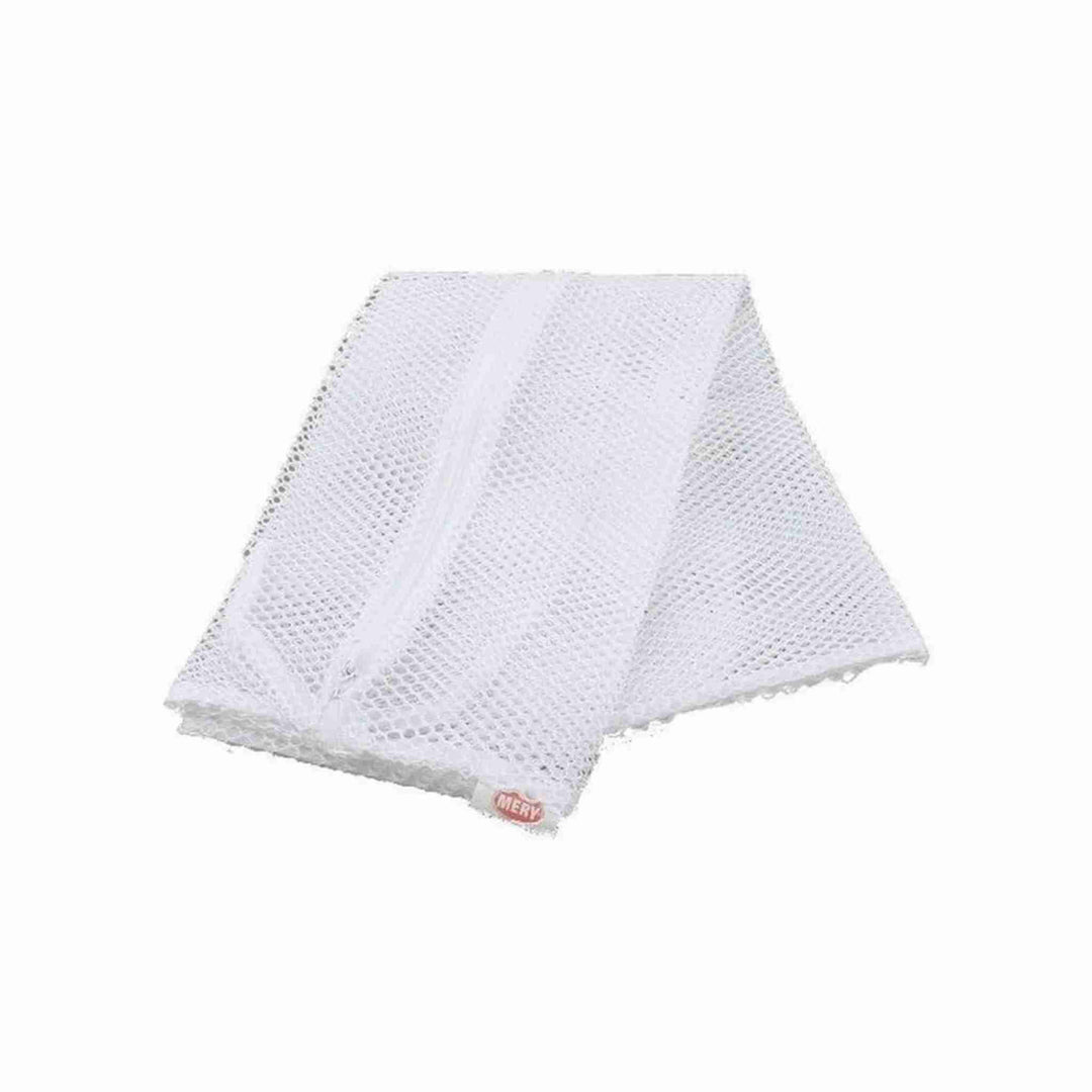Hvidt vaskenet til mopper på 50x70 cm med robust lynlås, ideelt til opbevaring og vask af gulvmopper, 1 stk.