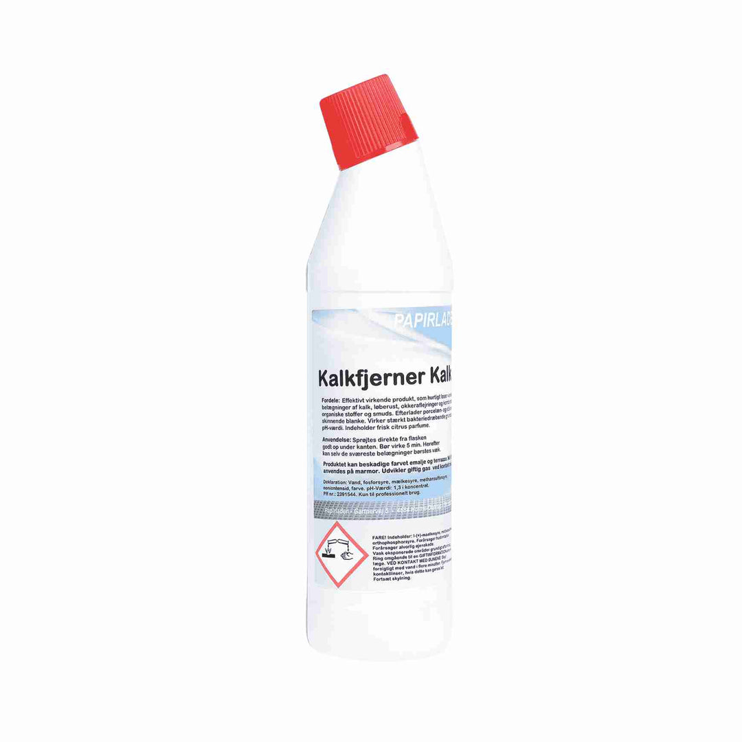 Stærk WC-rens 750 ml. Fjerner bakterier og kalk. Desinficerende effekt. Efterlader porcelæn og stål blankt. Skal virke i 5 minutter.