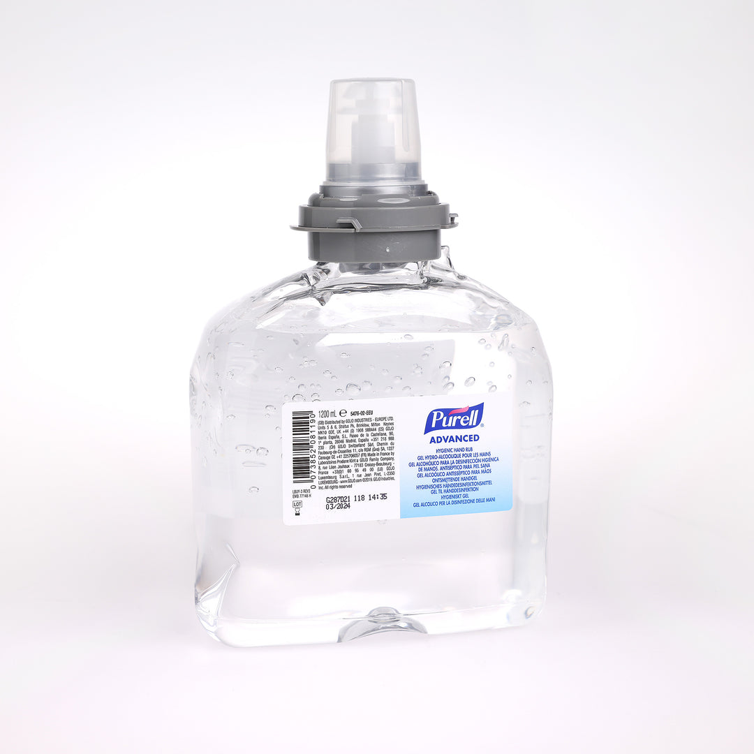 Få effektiv hånddesinfektion med Purell Gel Refill TFX, 1200 ml. fra Cares.dk. Bekæmper effektivt op mod 99,9% af alle bakterier.