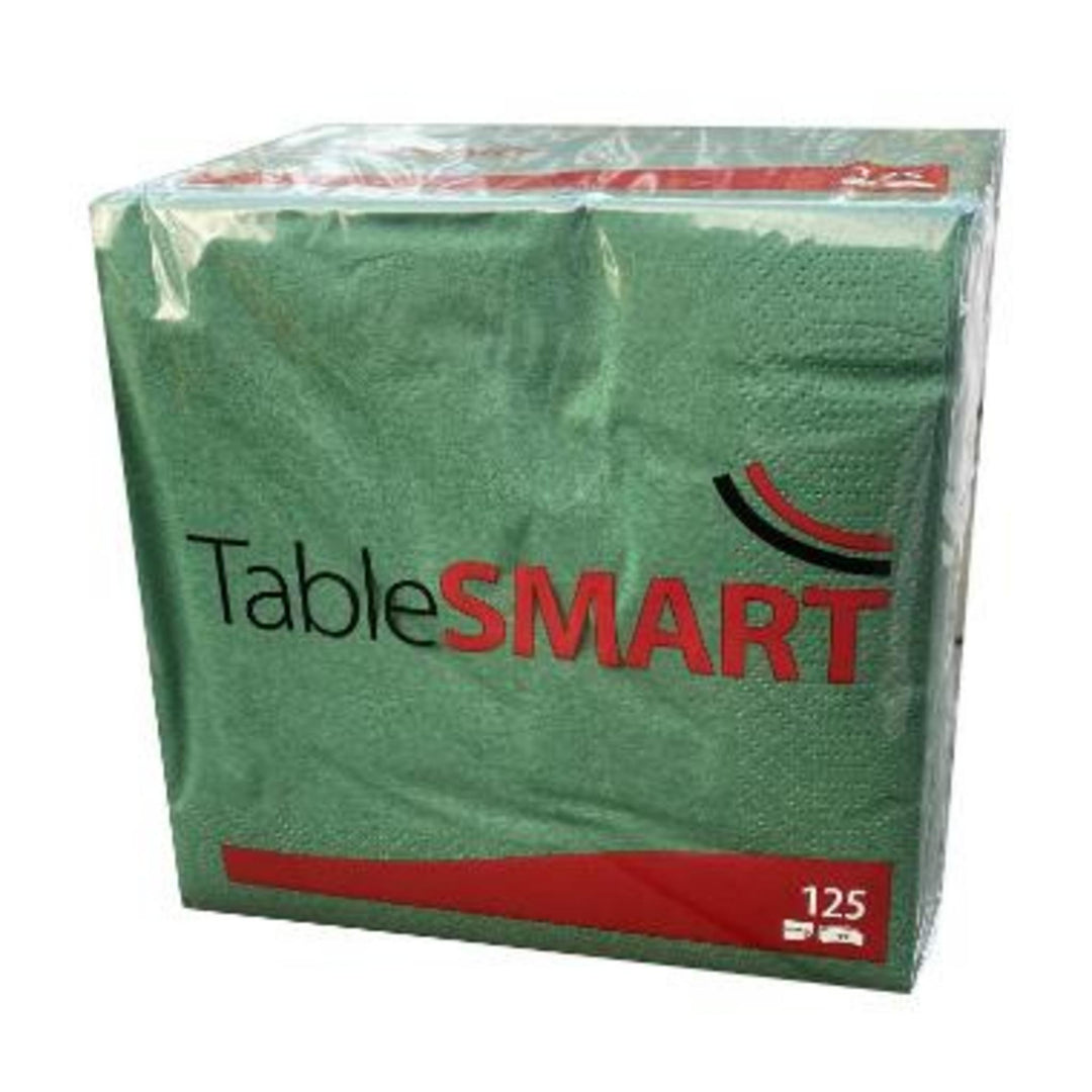 Serviet TableSMART 3-lags mørkegrøn 33x33 cm, FSC-certificeret til borddækning og absorbering