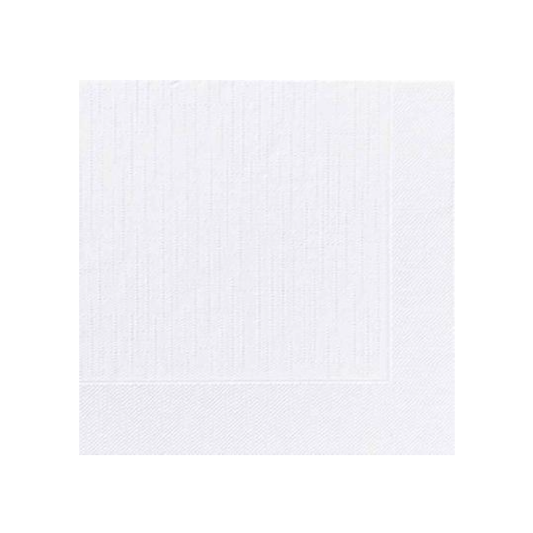 Tissue servietter 1-lags i hvid, 33 x 33 cm, komposterbare og FSC-certificerede, pakke med 3000 stk