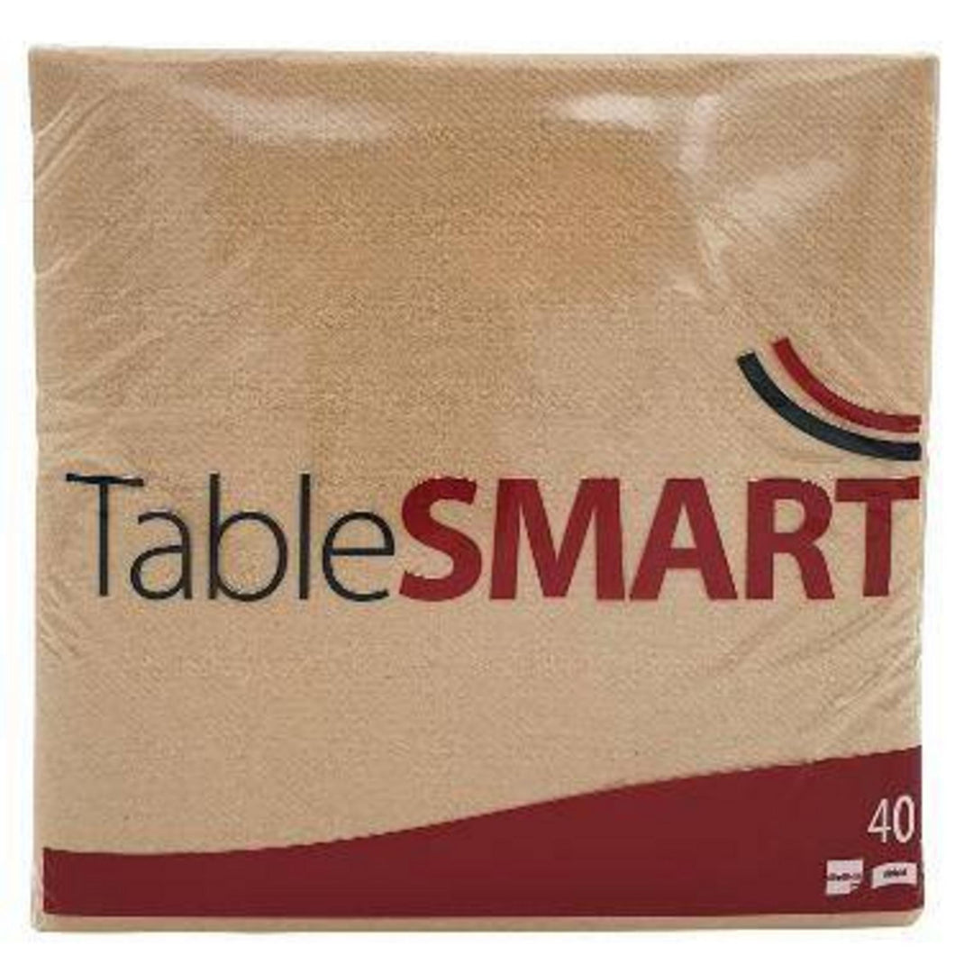 Serviet TableSMART airlaid 1/4 fold i naturfarve med stoflignende fornemmelse og god absorbering