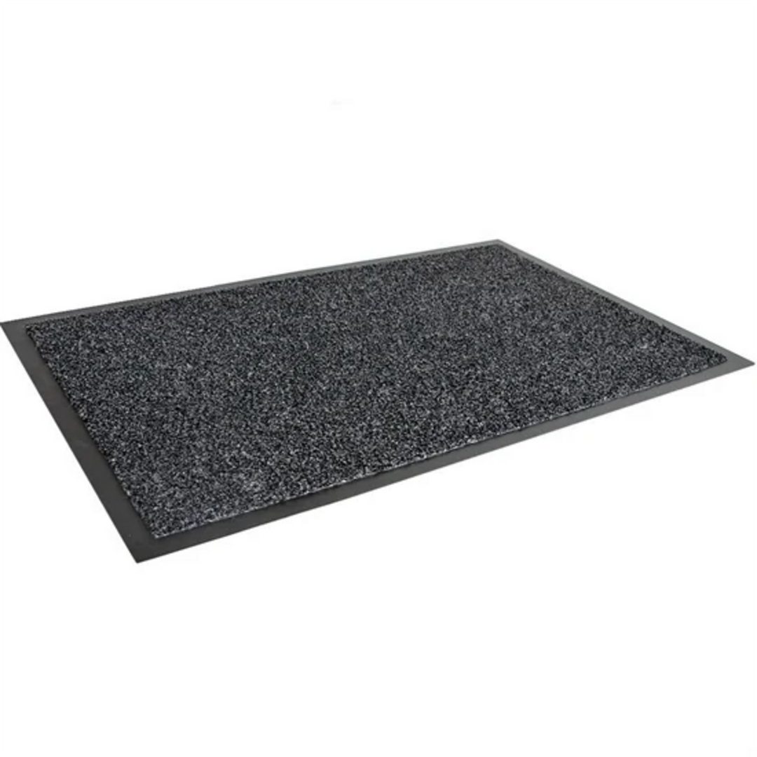 Smudsmåtte CC-400 Miljø 80x120 cm i gråmeleret polypropylen med vinylbagside til let trafik indendørs