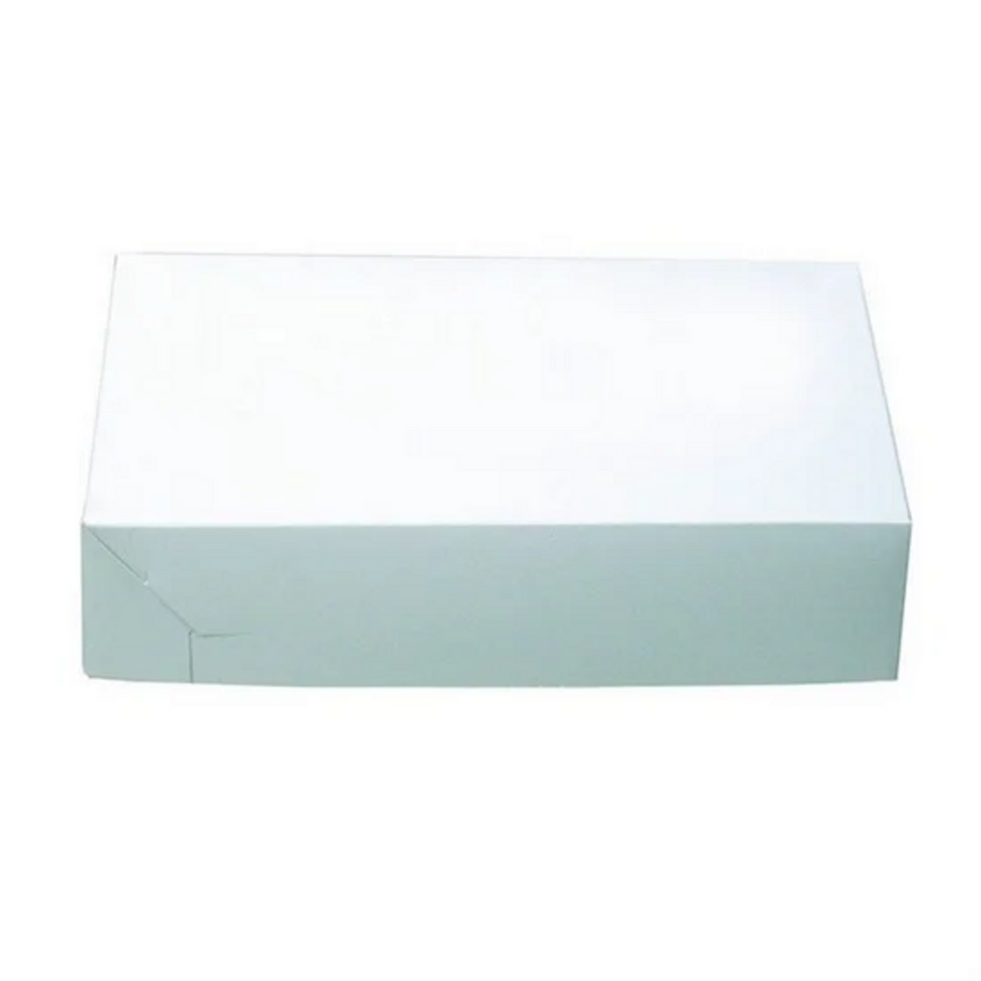 Kageæske nr. 2 230x140x55 mm med V-skæring i låget til transport og opbevaring af kager
