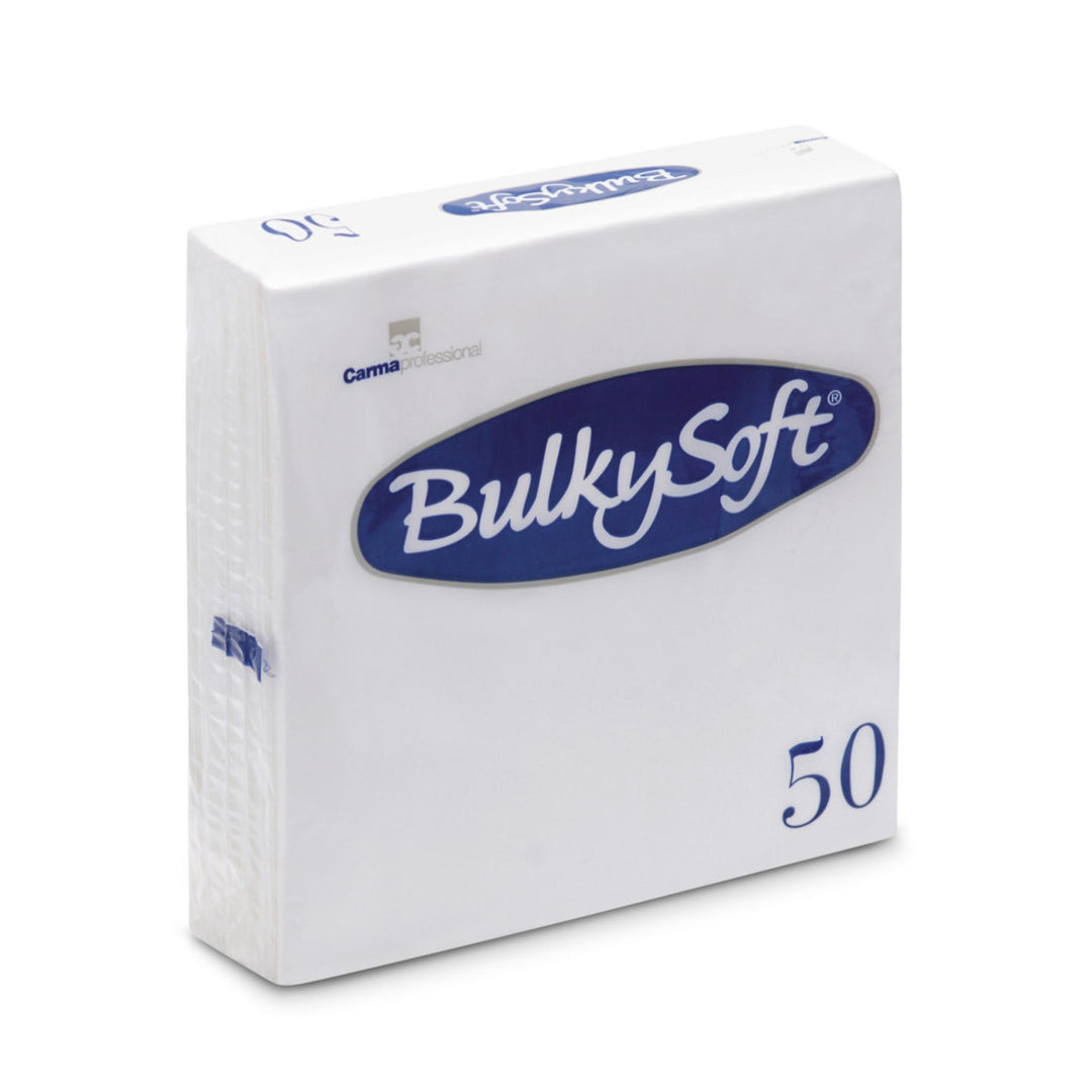Servietter i hvidt 2-lags BulkySoft papir, 33 x 33 cm med 1/4 fold