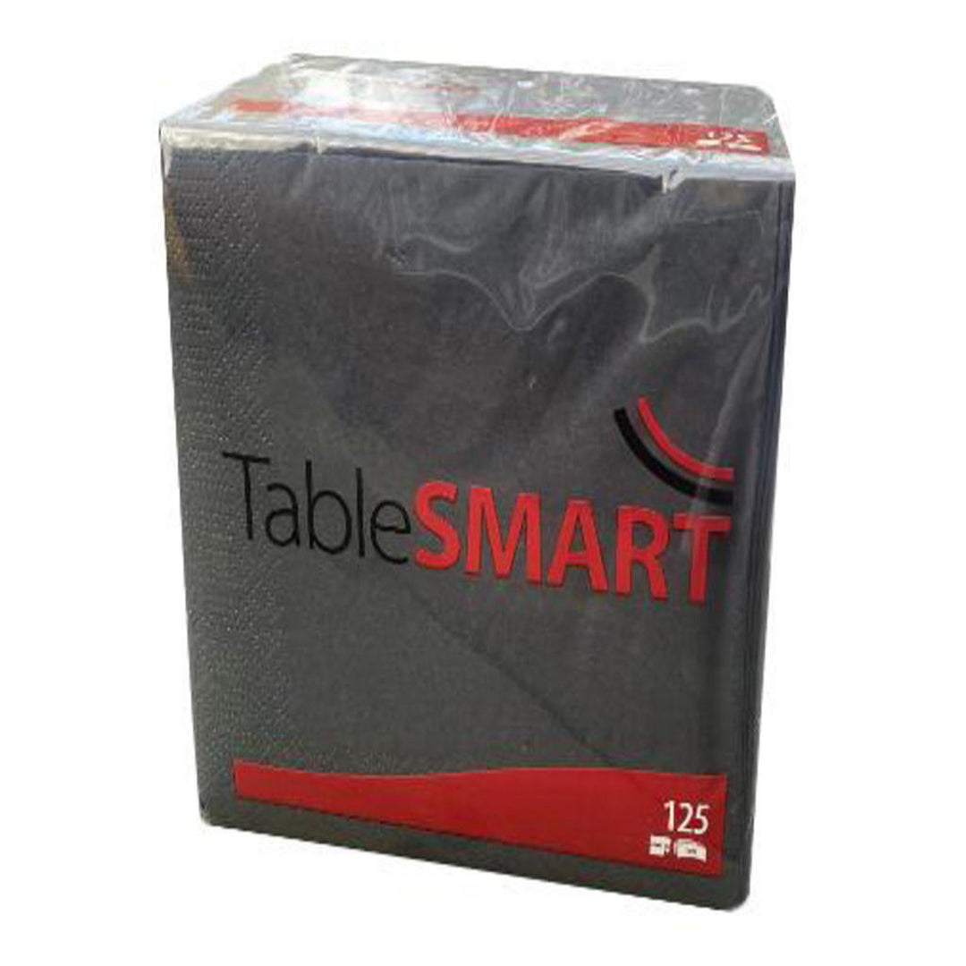 Servietter 33x33 cm i sort, 3-lags med god sugeevne, pakke med 125 stk