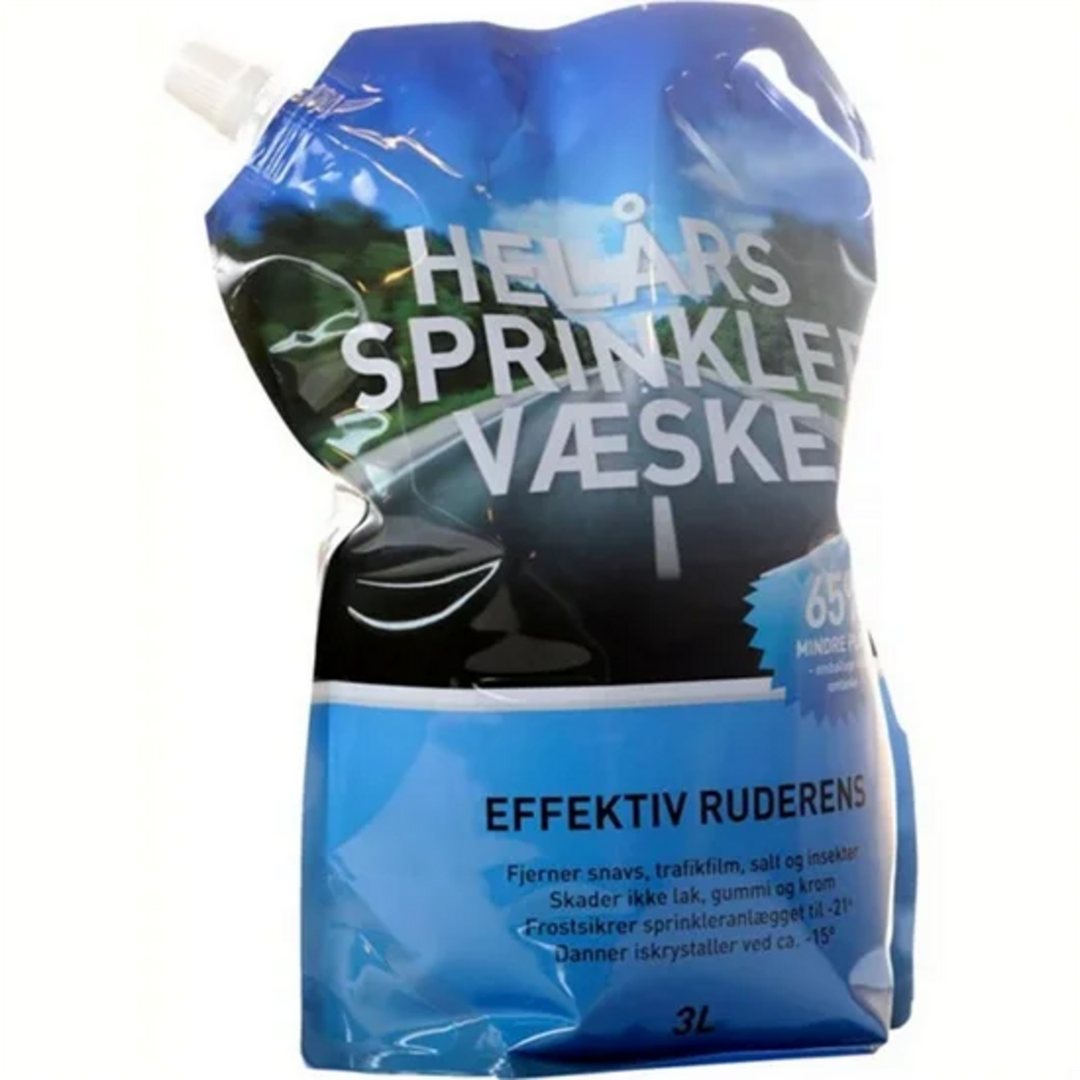 Sprinklervæske Alaska -21 grader, frostbeskyttet til bilens sprinklersystem, 3 liter emballage med mindre plast