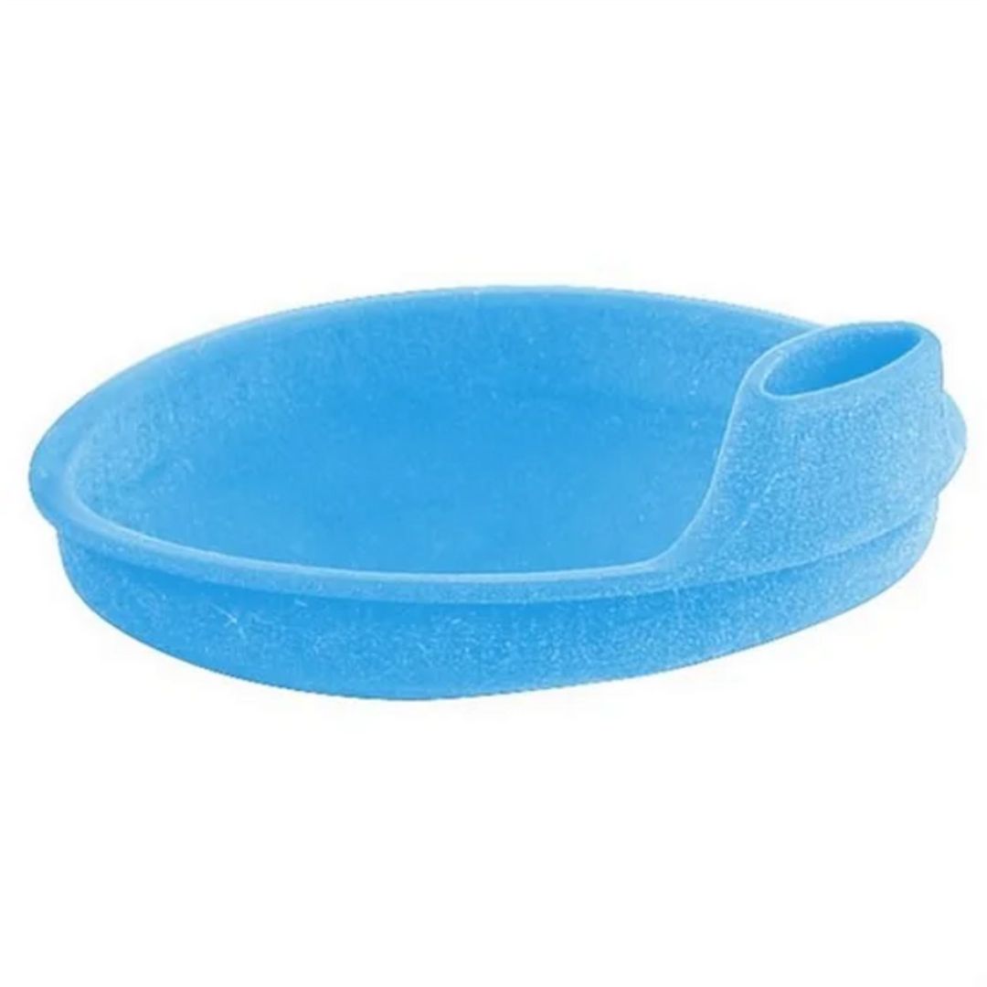 Drikketud i lyseblå fleksibelt materiale til polyglas 25 cl, tåler opvaskemaskine, Ø7 cm