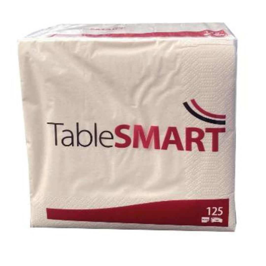 Servietter TableSMART 3-lags i cremefarve, 33 x 33 cm, FSC-certificeret, 8 pakker á 125 stk pr karton