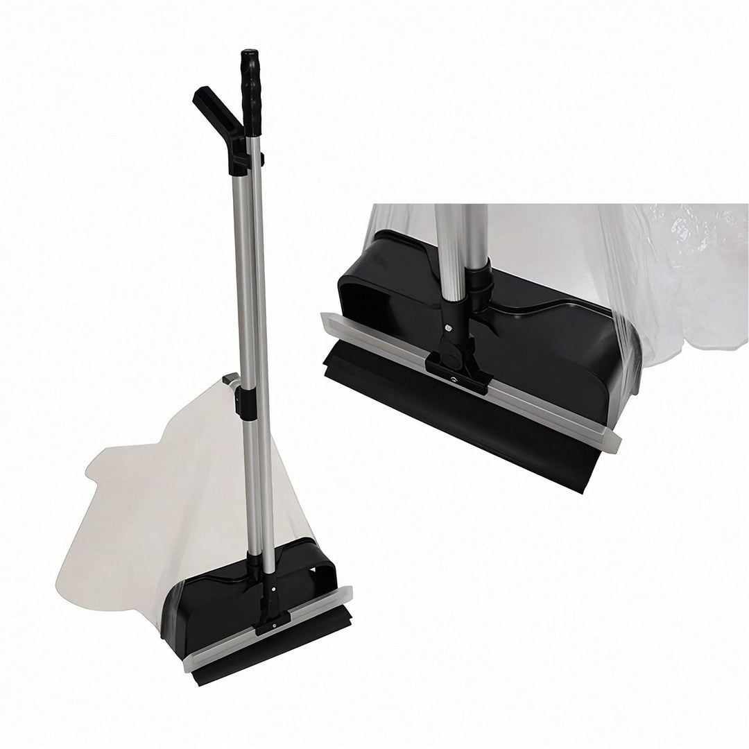Fejesæt i aluminium med sort sweeper, gummikant og indstillelig poseholder til vådt og tørt snavs