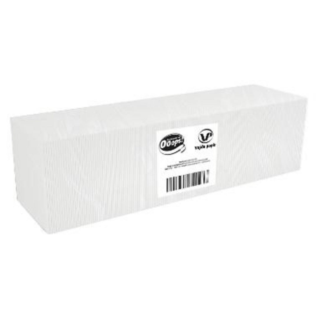 Serviet 1-lags i hvid, 32x32 cm, til borddækning, kasse med 5 pakker á 500 stk