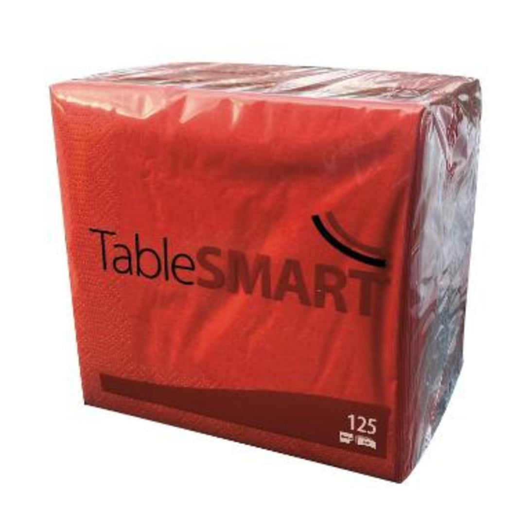 Serviet TableSMART bordeaux 33x33 cm med 3 lag og FSC-certificeret papir, pakke med 64 stk