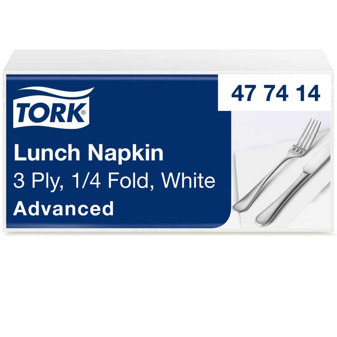 Servietter 3-lags frokostservietter 33 x 33 cm i hvid, pakke med 150 stk