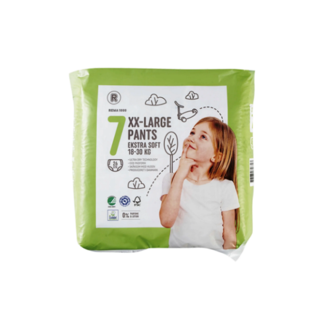 Bleer Rema 7 XXL Pants til børn 18-30 kg med elastisk pasform og vådindikator, 130 stk