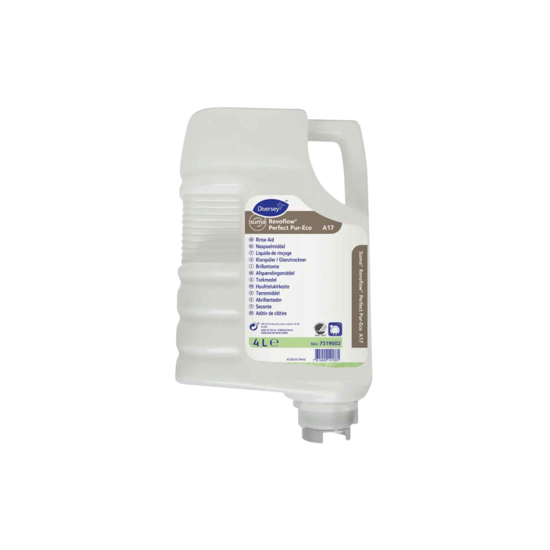 Diversey Suma RevoFlow Perfect Pur-Eco A17 4 ltr. Svanemærket afspændingsmiddel til professionel, stribefri opvask.