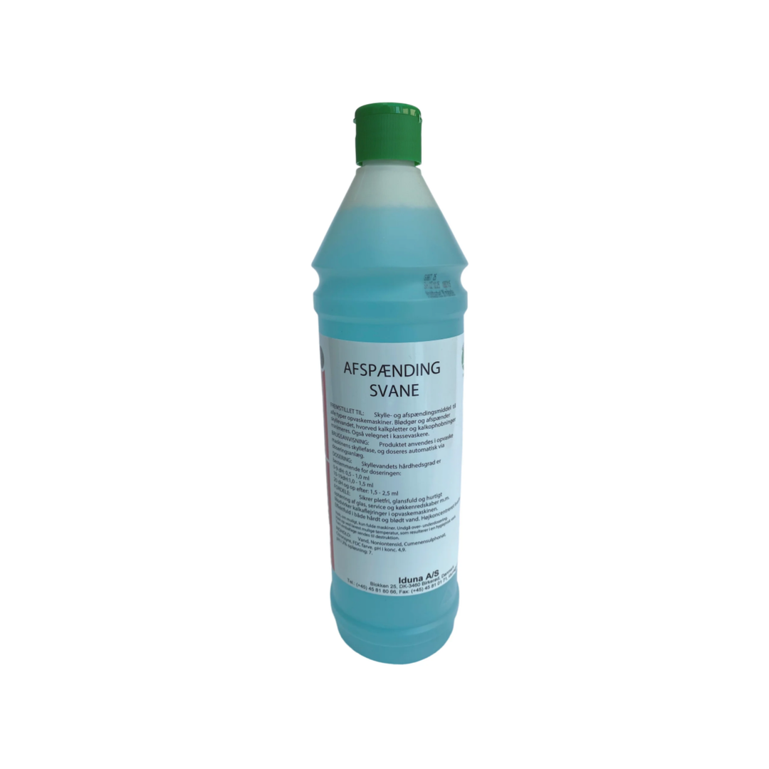 Afspændingsmiddel, 1 liter. Forhindrer kalk, giver skinnende opvask og beskytter glasur. Velegnet til alle opvaskemaskiner.