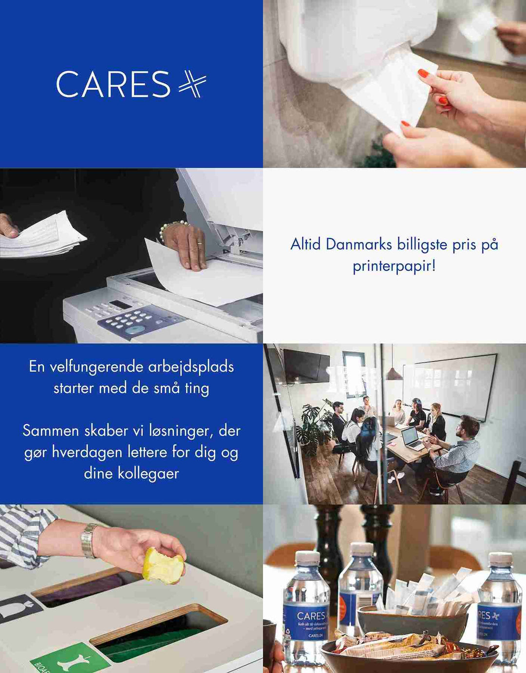 Cares.dk – din totalleverandør til kontoret med rengøringsprodukter, papirvarer og kontorartikler til markedets bedste priser og hurtig levering.