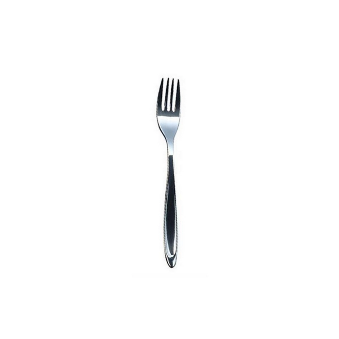 Voksen gafler i krom højpoleret stål fra Cares.dk - Længde: 19,5 cm. Der leveres 12 gafler.