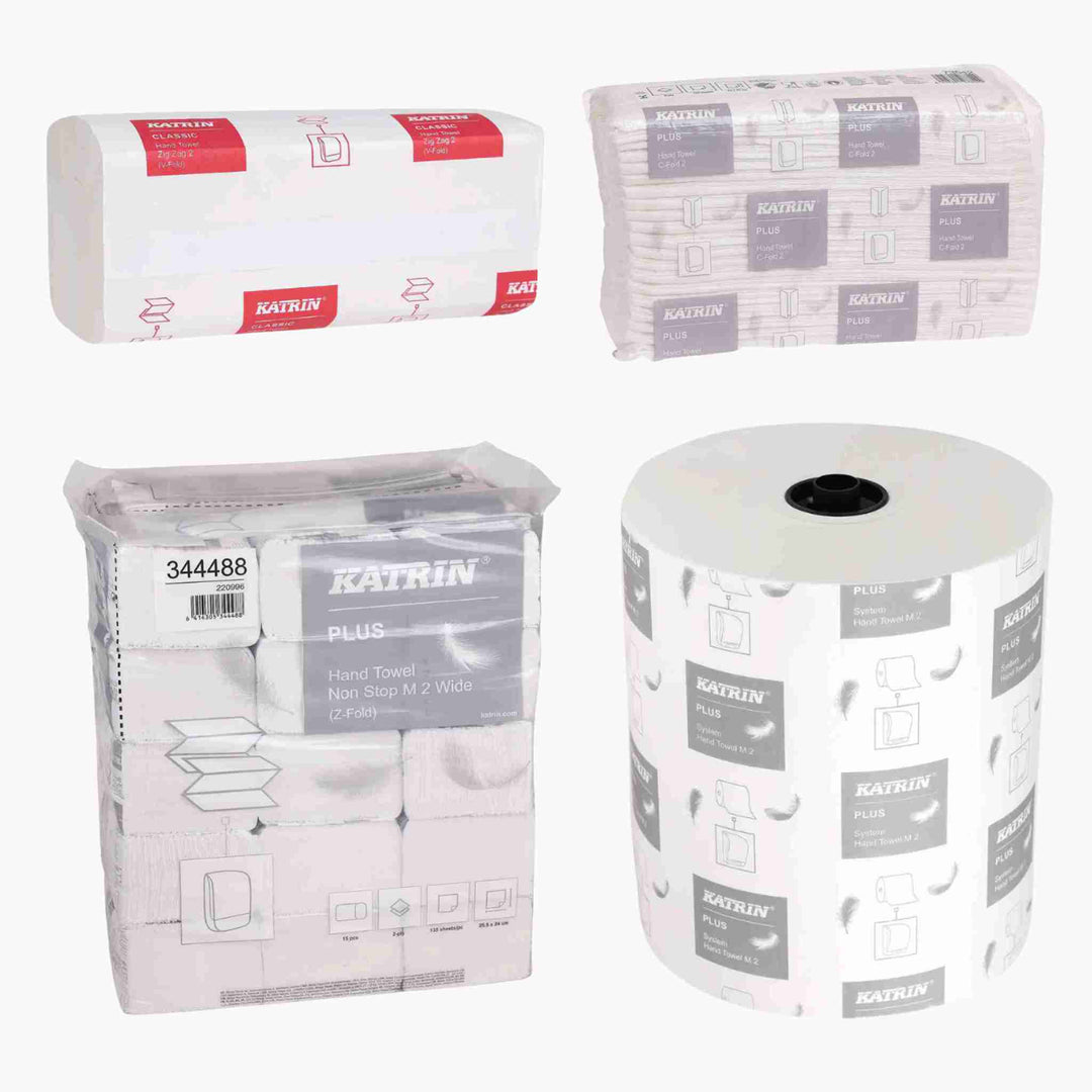 Katrin håndklædeark – høj kvalitet, effektiv sugeevne og bæredygtig løsning til erhverv og institutioner.