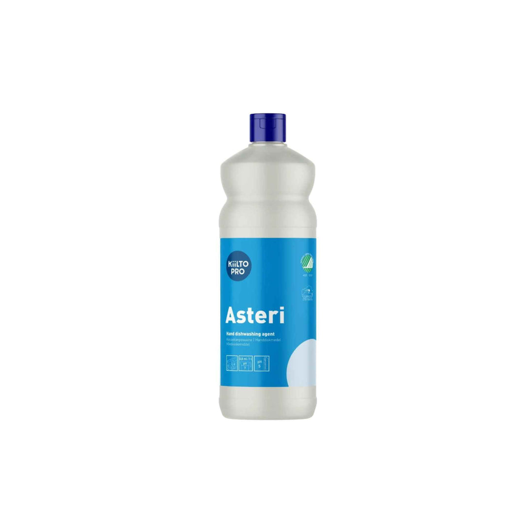 Kiilto Pro Asteri håndopvask 1 l, parfumefri, Svanemærket — effektiv mod fedt og skånsom ved hyppig brug.
