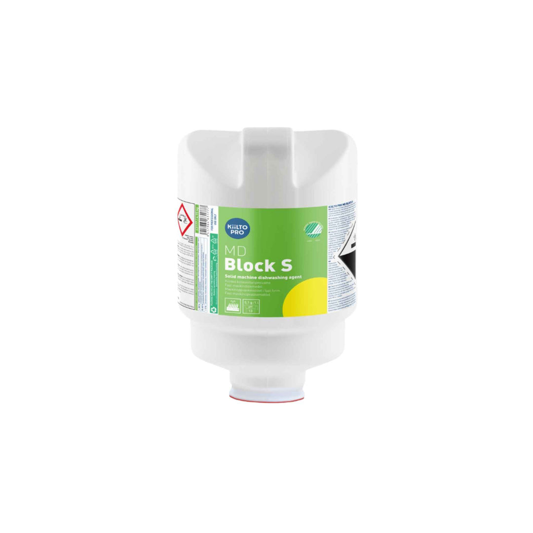 Kiilto Pro MD Block S 4,95 kg, maskinopvaskeblok til Kiilto MD-dispenser, effektiv mod snavs og kalk, Svanemærket.
