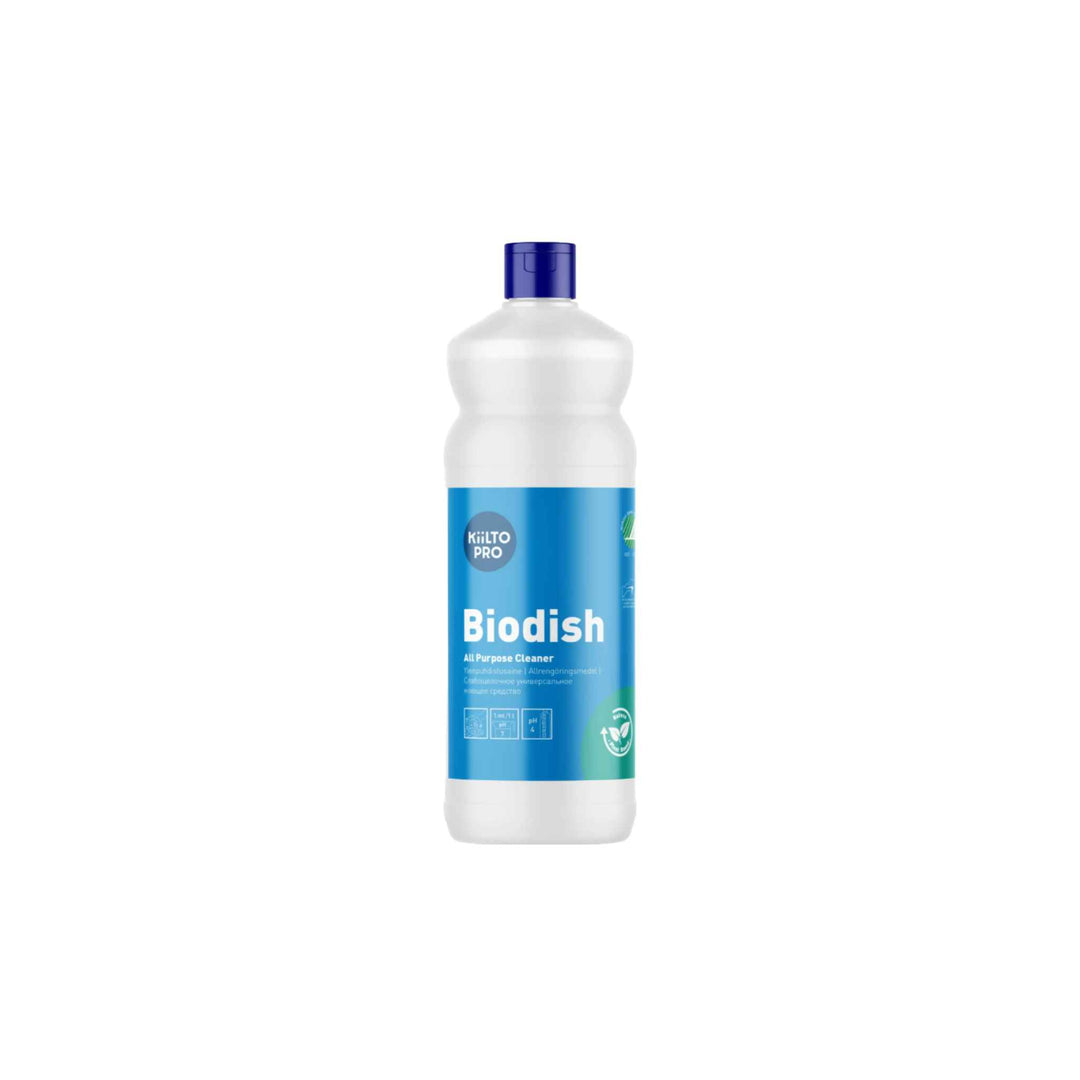 Kiilto Pro Natura Biodish håndopvask 1 L, skånsom, lavtskummende, Svanemærket og allergivenlig.