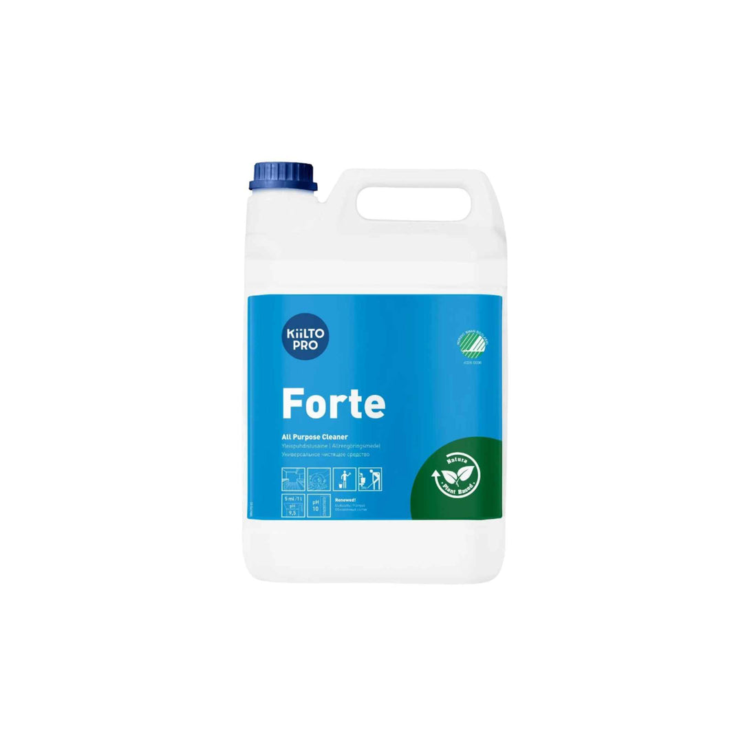 Kiilto Pro Natura Forte 5 L, køkkenrengøring til professionel brug, fjerner fedt og snavs, Svanemærket, uden parfume.
