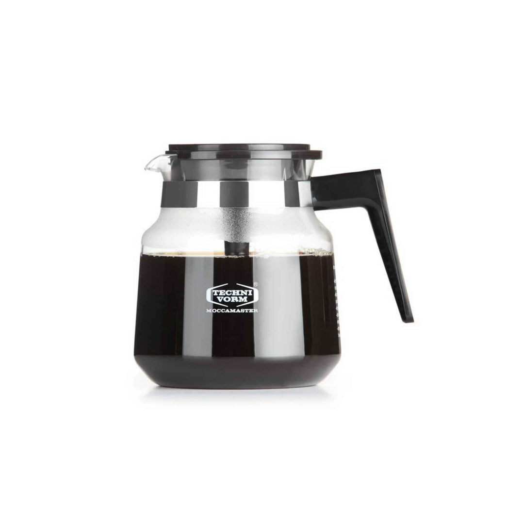 Glaskande til Moccamaster KBC Clubline 1,25 l, varmebestandigt glas med ergonomisk håndtag og låg.