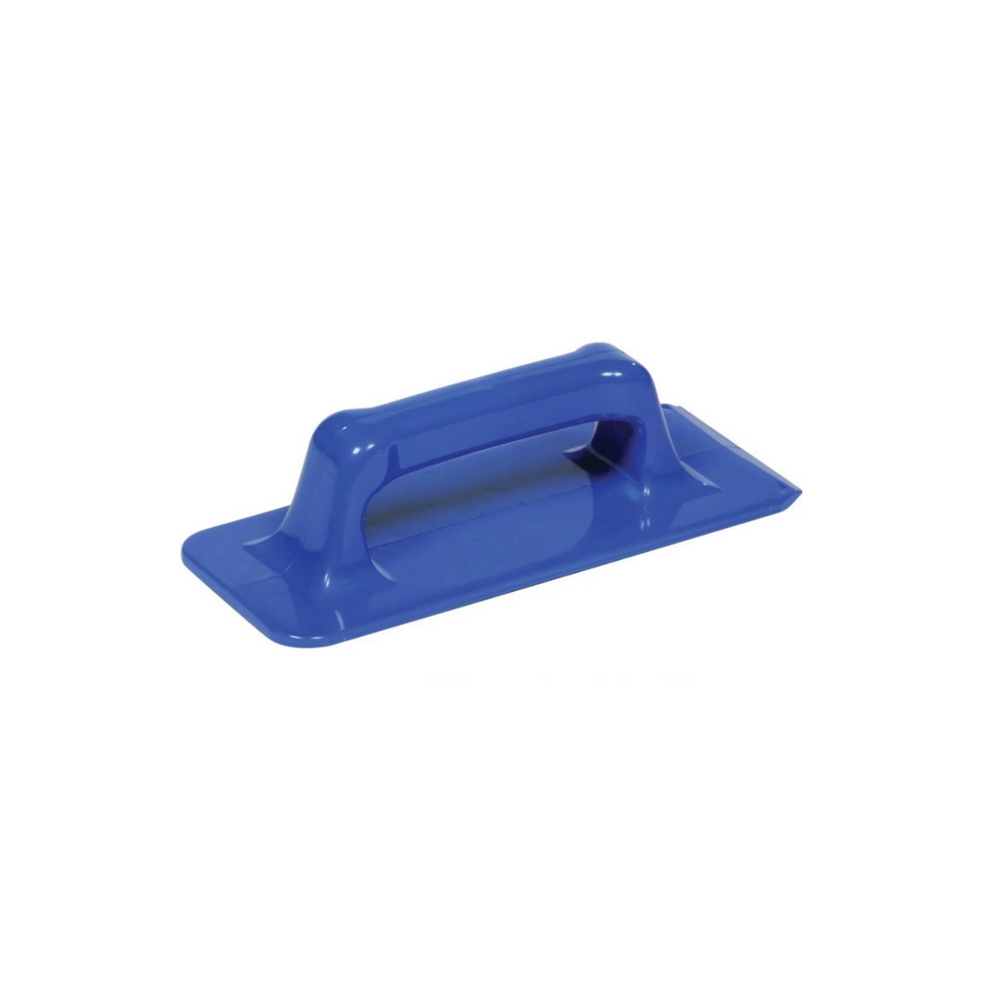 Effektiv padholder i blå, 24x9 cm, med håndgreb. Ideel til skurenylon/doodlebug fra Cares.dk.