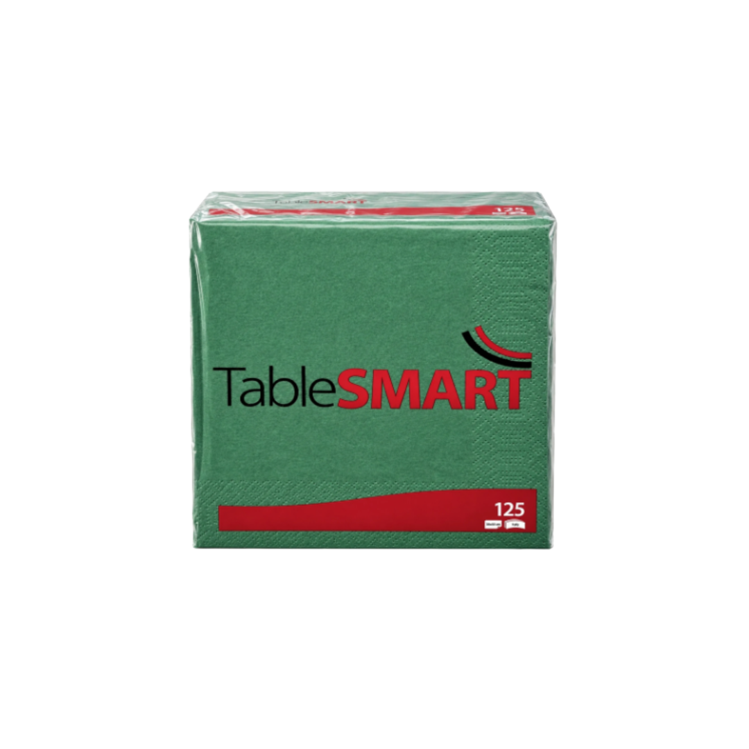 TableSmart 3-lags servietter, 33x33 cm – grønne, bløde og sugende, pakke med 125 stk.TableSmart 3-lags servietter, 33x33 cm – grønne, bløde og sugende, pakke med 125 stk.
