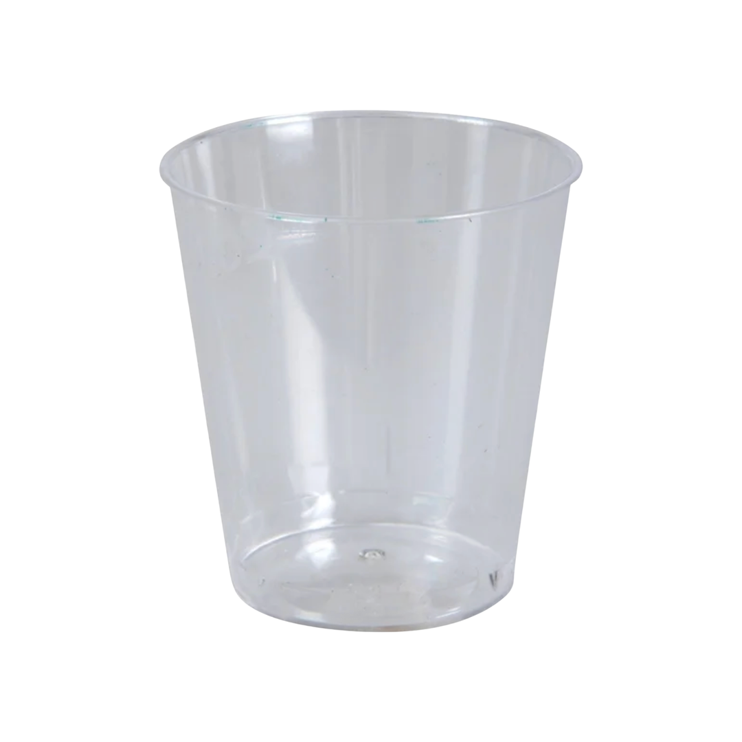 Engangs shotglas Abena 3 cl – plastglas med afrundet kant, pakke med 50 stk.
