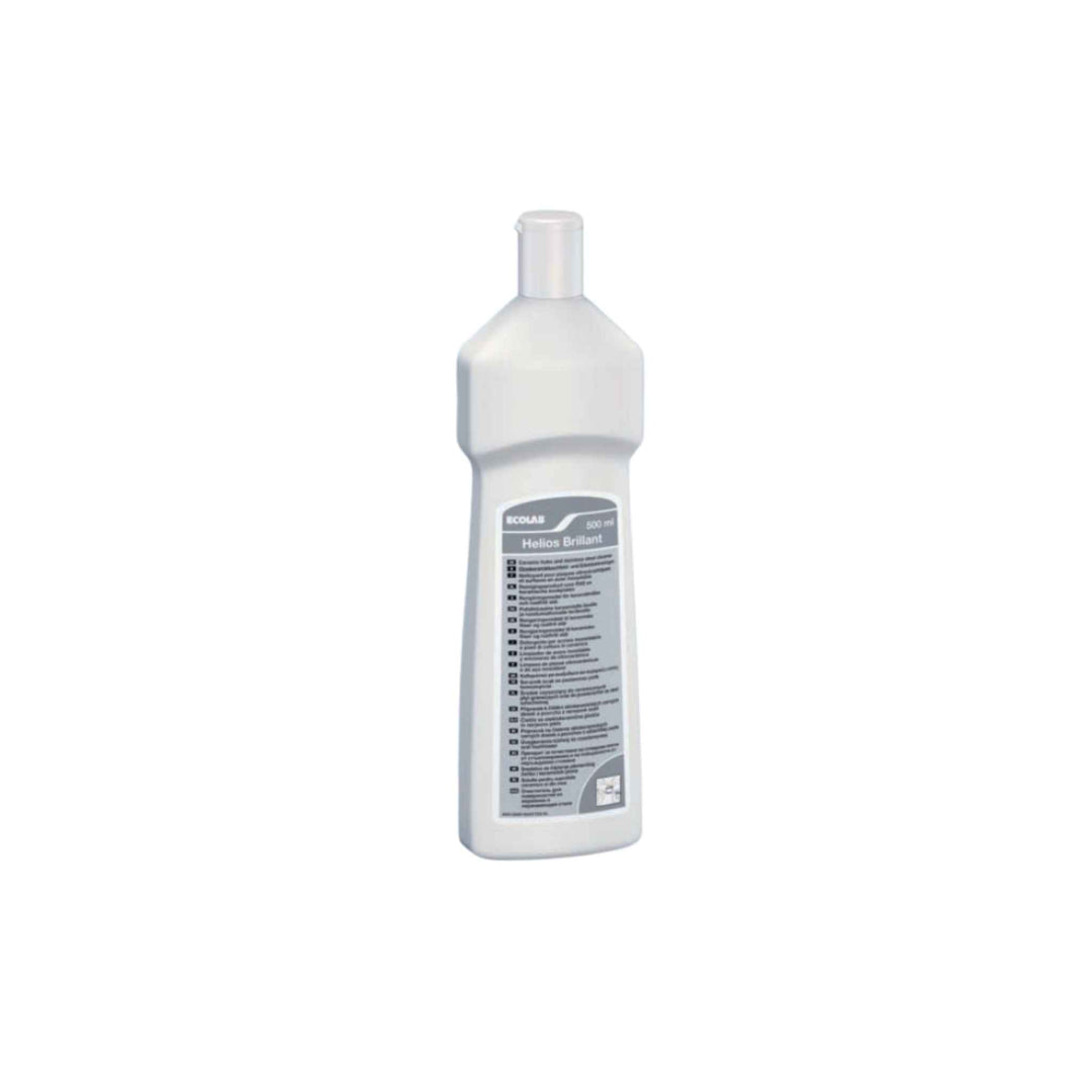 Ecolab Helios Brillant skurecreme 500 ml. x 6 stk., effektiv rengøring til metal, stål og glaskeramiske overflader.