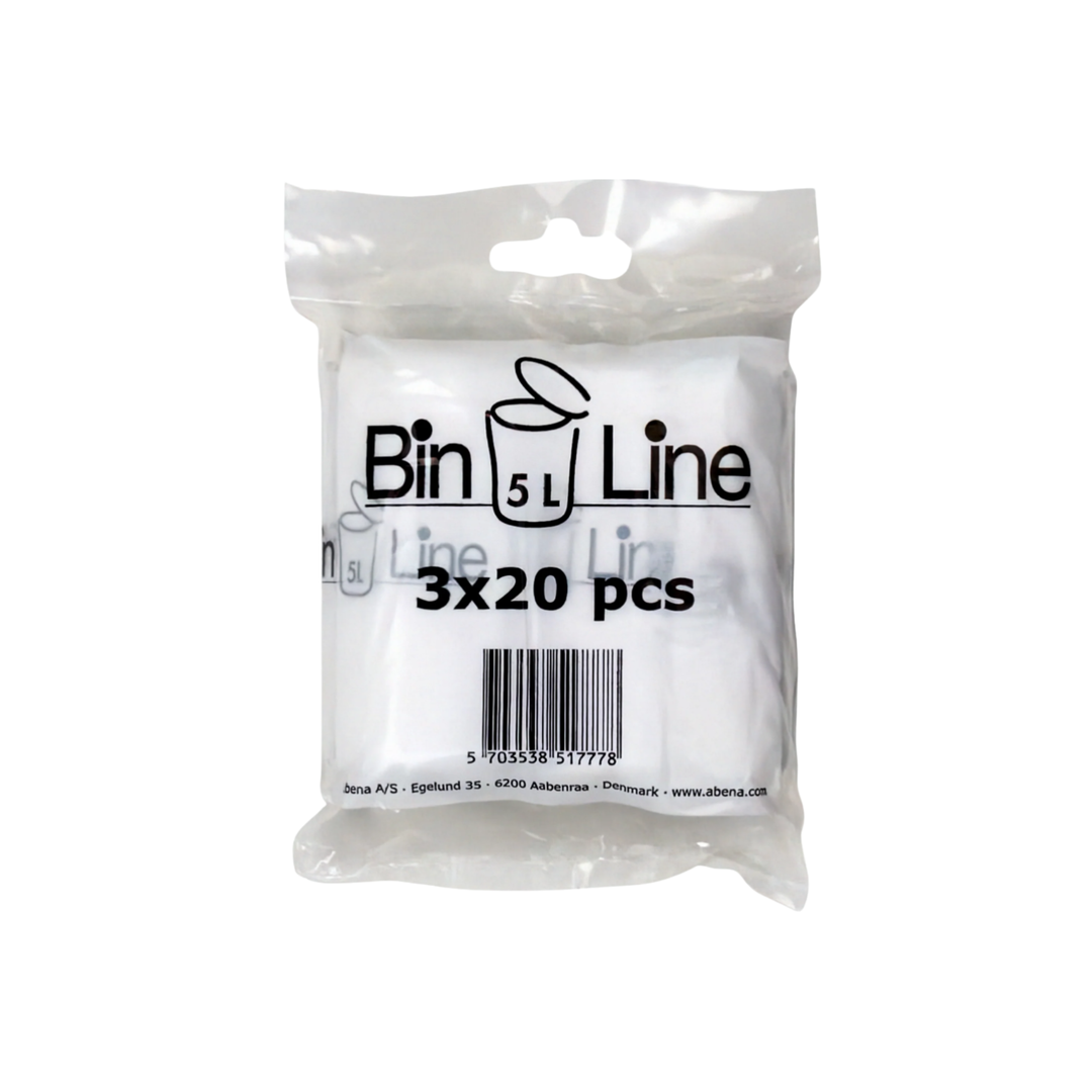 Spandeposer 5 ltr. med stjernebund (39x34 cm, 10 Micron) – 1 rulle med 20 poser til affaldshåndtering.